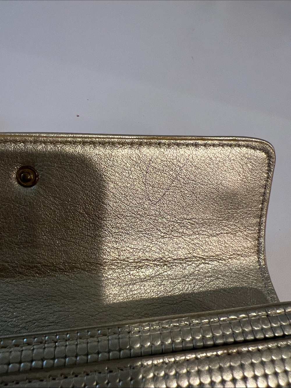 Coach Metallic Gold Textured Wristlet Clutch - Picture 4 of 6